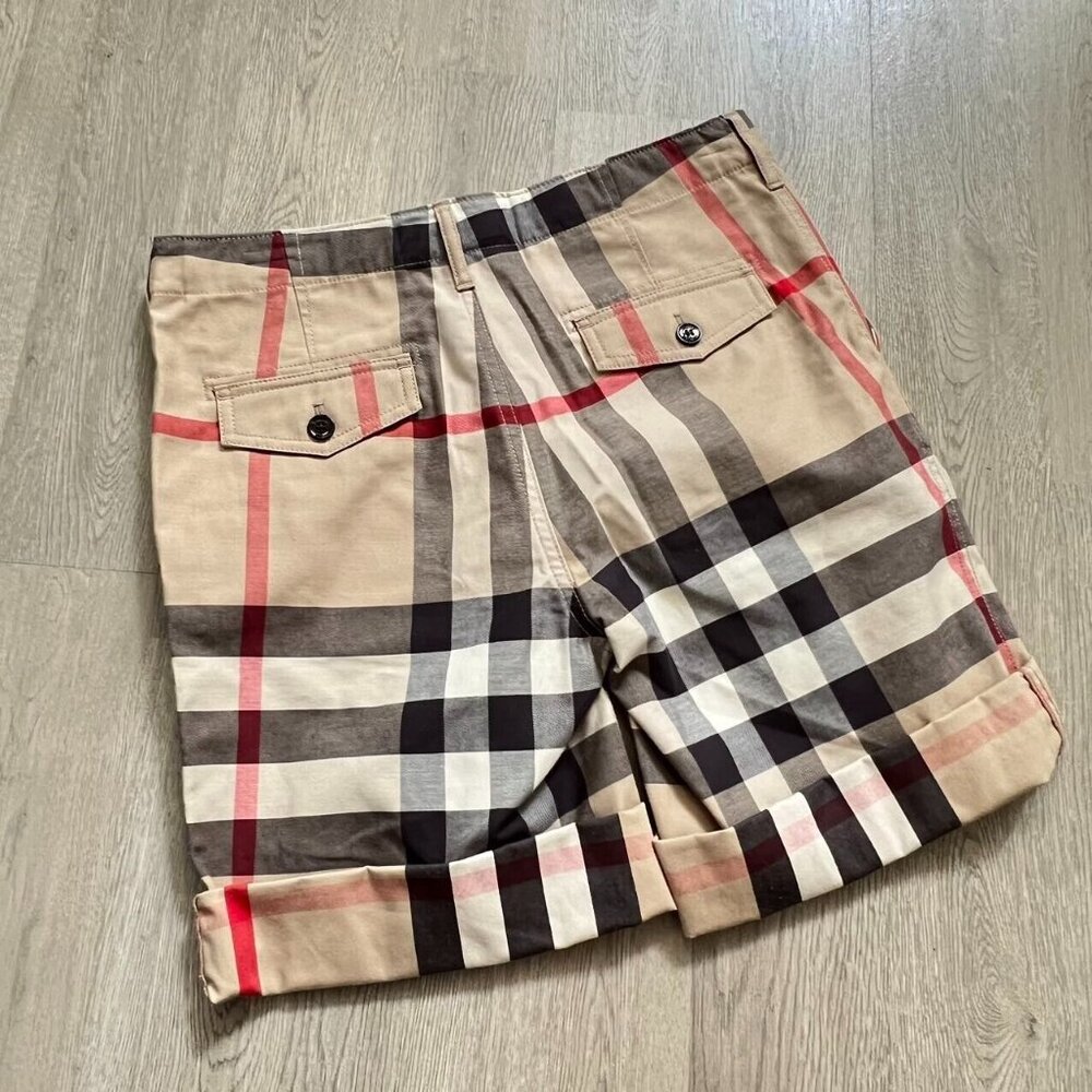Burberry Cotton Classic Plaid Shorts W 30 Unisex Kids 14Y Women S also W 30 - Picture 8 of 10